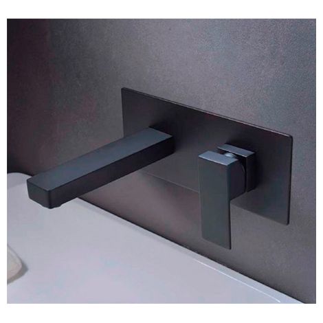 Monomando empotrado lavabo Suiza negro mate IMEX GLE020/NG (1/7)