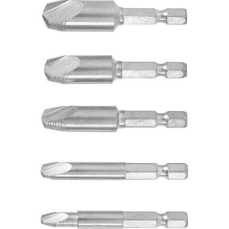 Lot de 5 extracteurs de vis HSS 2 - 12 mm