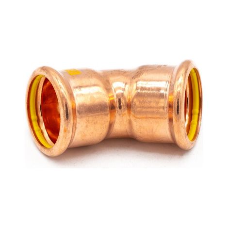 PrimaPress 35mm Pressfit Copper Gas 45° Elbow Fitting (1/2)
