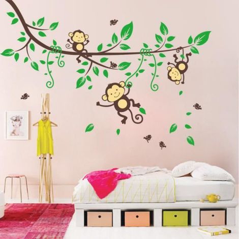 Stickers Muraux enfant singe (1/4)