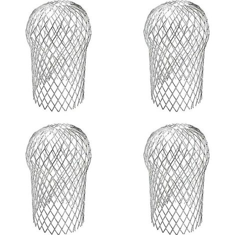 4 pièces Filtre Gouttiere, Crapaudine de Gouttière Galvanisée, Alliage D'aluminium