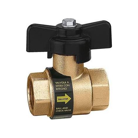 VANNE À BILLE FF AVEC RETENUE BALLSTOP Taille : 1/2"