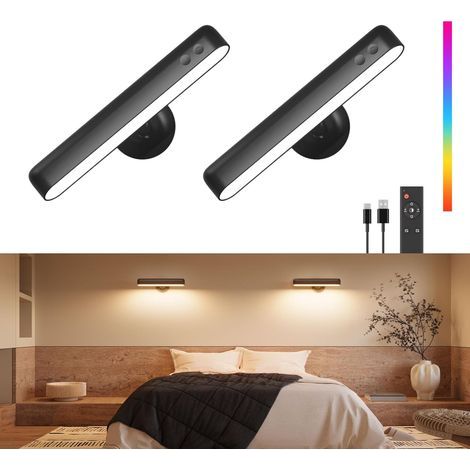 Wandleuchten mit 6000-mAh-Akku – Wiederaufladbare LED-Wandleuchten mit Fernbedienung – 15 RGB-Farben (1/5)