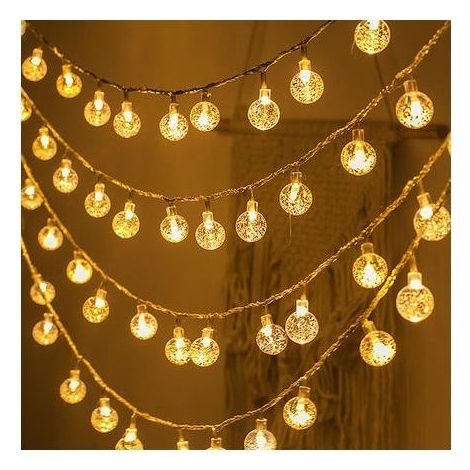 Guirlande Lumineuse Extérieure, Guirlande Lumineuse Solaire Extérieure 10M100 LED, IP44 Étanche 8 Modes Guirlande Lumineuse Extérieure Solaire, Lumières Solaires Extérieures pour Décoration de Patio d (1/5)