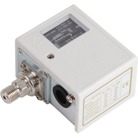 Ensemble de pressostat 20KG, noyau 100% cuivre, IP40, pour sécheur, chaudière et refroidisseur d'eau, contact AC125V/AC250V, raccord 1/4 pouce (1/5)