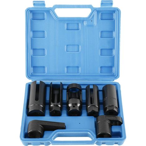 7pcs Douille Sonde Lambda, 22 mm Clé Sonde Lambda, Clé à Douille Demonte Sonde Lambda, Jeu Cle Outils Sonde Lambda pour Voiture
