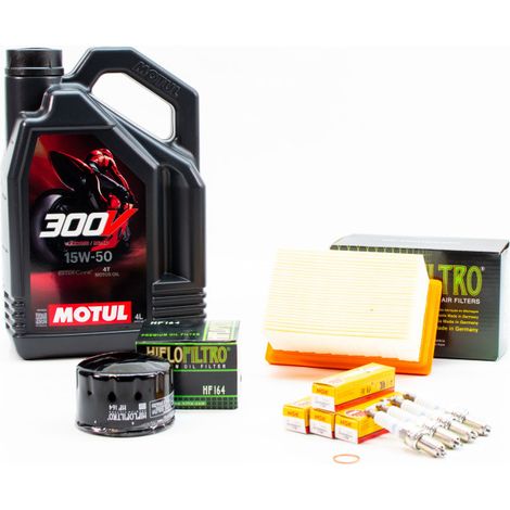 Kit Révision Filtres Bougies pour BMW R 1200 RT de 2005 à 2009 - MOTUL 300V ROAD RACING 15W50 4L