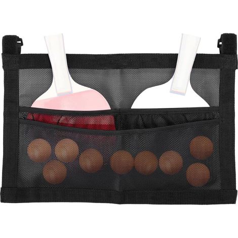 Support pour raquettes de tennis de table sous table Filet sans perçage - Rangement pour raquettes avec sangles - Idéal pour les tournois, la maison, les clubs, les salles de jeux, les murs et les bu (1/5)