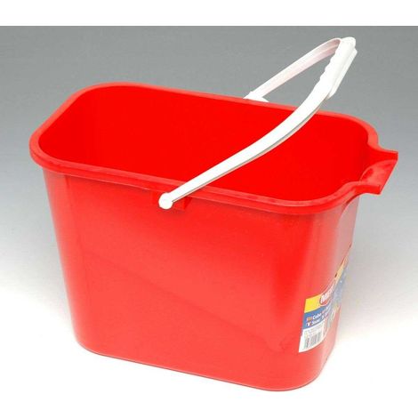 Seau rectangulaire rouge mery 12 litres - THOMAS - Les seaux