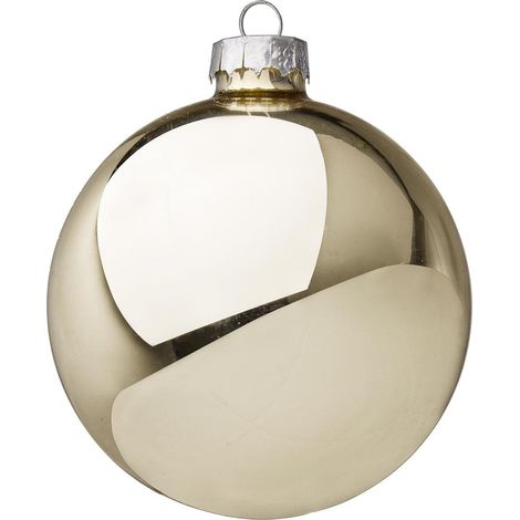 SFERA NATALIZIA BIZZOTTO VETRO CHAMPAGNE CHIARO LUCIDOø10 (1/3)
