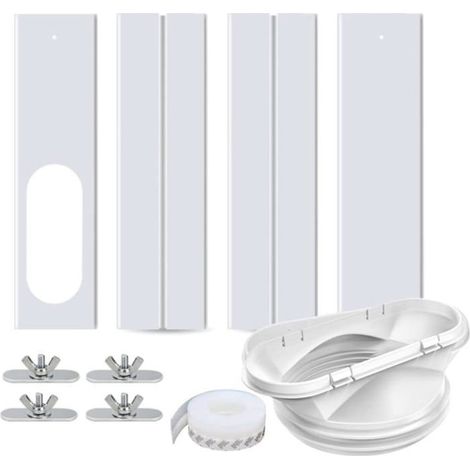 Joint de fenêtre pour climatiseur mobile - Kit de fenêtre réglable - Tuyau d'évacuation d'air portable - Joint de fenêtre réglable (1/5)