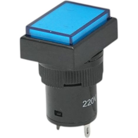 Indicatore di segnale industriale LED blu 220V Ø 16mm quadrato Breckner Germany (1/4)