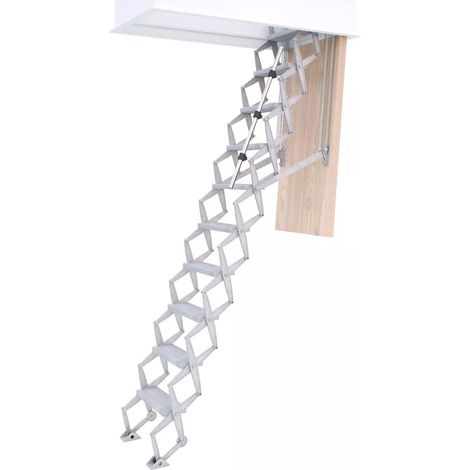 Dolle alu-top Bodentreppe Scherentreppe bis 279cm Raumhöhe 140x70cm mit U-Wert 0,58