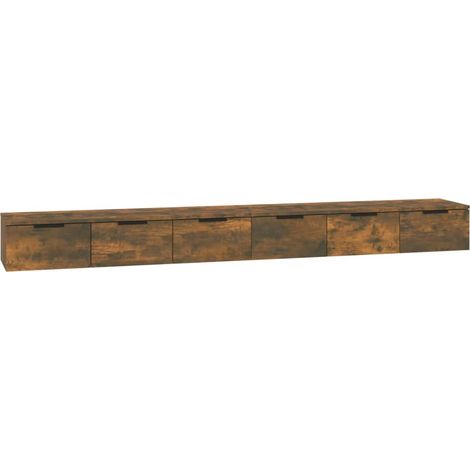 Maison Exclusive - Armarios de pared 2 uds contrachapada roble ah (1/5)