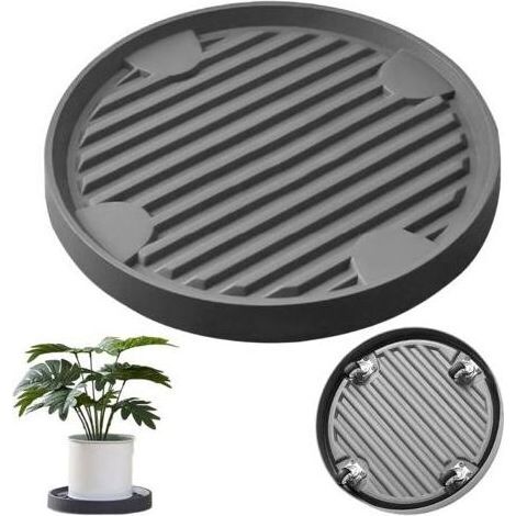 22cm Dissimulées pour Pot de Fleurs, Plateau de Jardinière Mobile, Chariot à Palettes pour Plantes à 360°, Capacité Charge 75 kg, pour Le Transport de Plantes en Pot Intérieur, Extérieur (1/5)