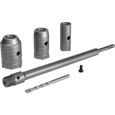 Vtizikl Scie à Cloche Trépan, Ø30mm, 40mm, 50mm Set de Scies Cloches , Trépan Béton 350 mm SDS Plus Tige d'Extension ​Pointe en Carbure de Tungstène,Scie Cloche pour Brique Pierre Béton Ciment