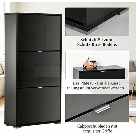Meuble de rangement solide, placard à chaussures caché avec étagères, meuble d'entrée pour chaussures, armoire de chambre à coucher (lot simple, sans accessoires) (1/5)