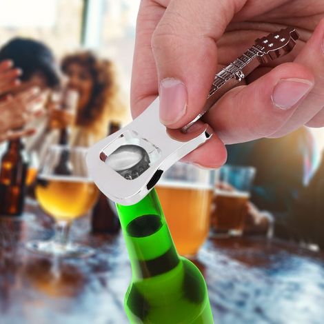 Ouvre-bouteille en forme de guitare pour vin et bière, cadeau original pour mariage ou événement festif (1/4)