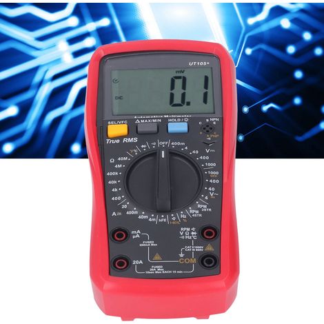 UT105+ Digitalmultimeter für Kfz-Reparaturen und Elektroarbeiten: Misst Spannung, Stromstärke, Widerstand und Temperatur (1/5)