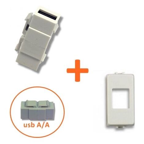 Intellinet presa usb A/A femmina femmina + Cover compatibile Bticino Matix