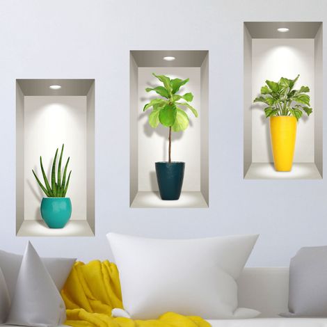 Sticker effet 3D plantes du sud 60 x 90 cm (1/3)