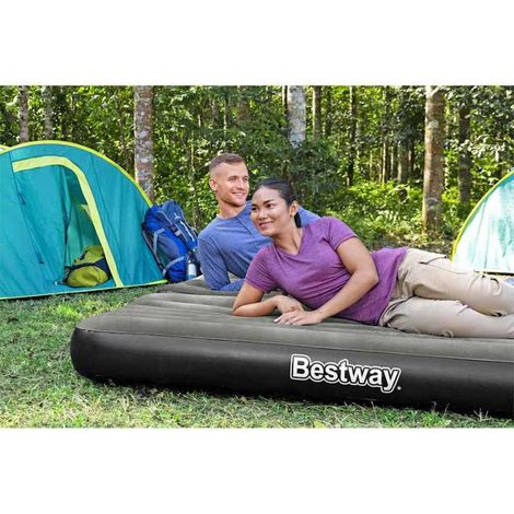 Bestway Lit gonflable 3 en 1 Noir et gris 188x99x25 cm