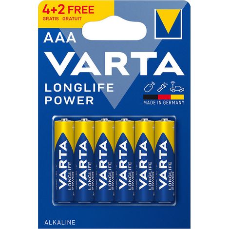 Pile alcaline aaa longue durée - lr-3 Varta blister 6 unités (1/2)