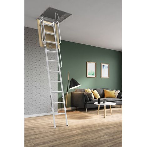 Scala retrattile per soffitta 50x90 h300 in acciaio scari 4pz - Scari
