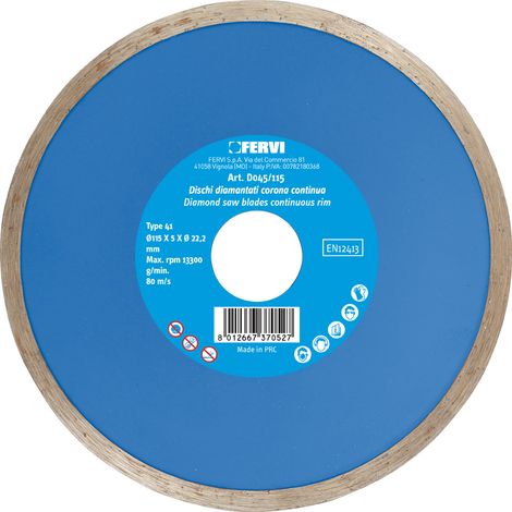 Disco diamantato per ceramica 180 mm Fervi d045/180