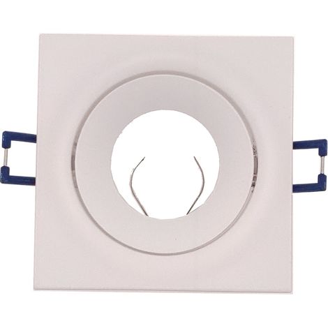 Faretto incasso quadrato bianco orientabile GU10 IdeaLED (1/3)