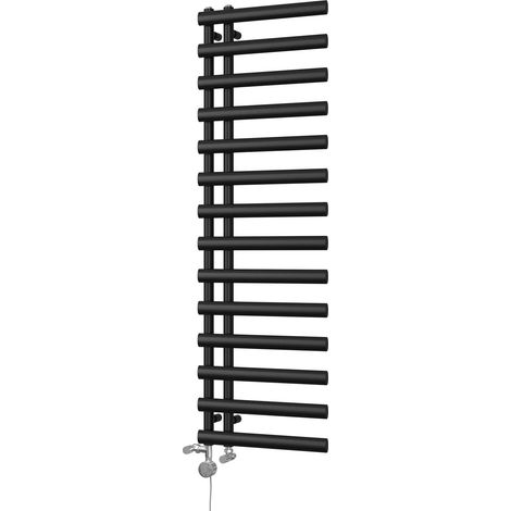 Elyan - Black Dual Fuel Towel Rail H1592mm x W500mm Thermostatic (1/3)