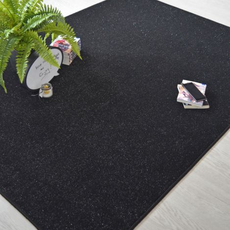Décoweb – Tapis enfant pailleté noir 70 x 100 cm – Épaisseur 6 mm – Antistatique – Compatible chauffage sol – Dossier Action Back (1/4)