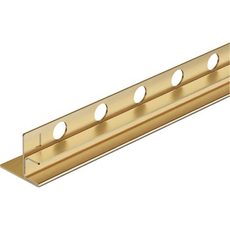 Balneo Profilé latéral incliné gauche pour douche à l'italienne 120cm, acier inoxydable, finition gold, Pente de 1,5% (1/5)