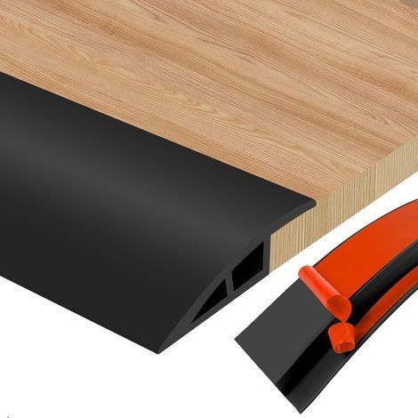 Barre de seuil adhésive 1m en PVC premium – Installation sans perçage – Résistante aux rayures – Pour transitions moquette et carrelage (1/4)