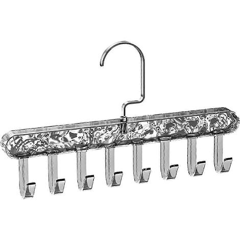 Porte-cravates, porte-soutiens-gorge, porte-sous-vêtements rotatif à 360°, porte-débardeurs, porte-gilets, cravates pour dortoir ou appartement-Transparent Grey (1/5)