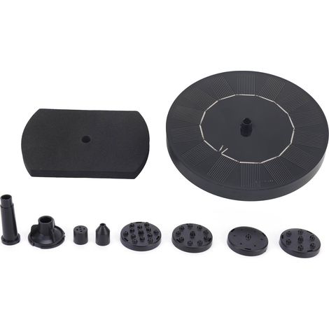 Kit de pompe solaire pour fontaine flottante, fontaine de jardin, terrasse, bassin, décoration paysagère, 6 V CC, 13 x 13 cm
