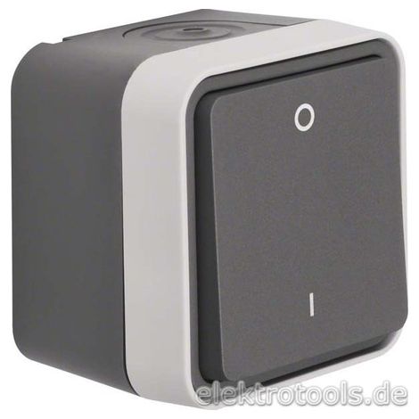 BERKER INTERRUPTEUR 30723505 2 PÔLES GRIS CLAIR W.1 INSTALLATION INTERRUPTEUR 4011334393139