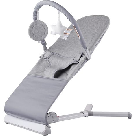 Transat pour bébé pliable 0 à 9 mois, 2 positions d'inclinaison, arche de jeux pivotante, sac de transport, maison et voyage (1/5)