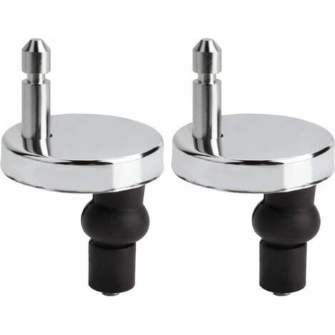 Lot de fixation abattant wc universels pour abattant de WC-Compatible avec la plupart des sièges de WC standards avec système d'abaissement automatique-Facile à installer (1/4)