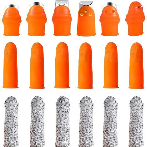 Couteaux De Pouce en Silicone pour Jardinage - Outil de récolte de Fruits Ensemble de Couteaux de Récolte,pour Agriculteurs Femmes cultivatrices fleuristes tomates Fraises Fleurs Cuisine Ferme (1/5)