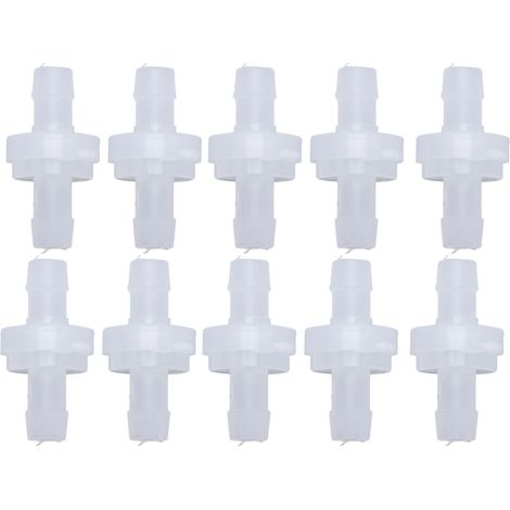 10 Pièces Clapet Anti-Retour en Polypropylène Résistant, Clapet Unidirectionnel pour Eau, Diaphragme Transparent 7.9mm (1/5)