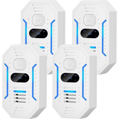 Lot de 4 répulsifs anti-moustiques à ultrasons, couvrant une surface de 120 mètres carrés - fonctionnement silencieux (1/5)