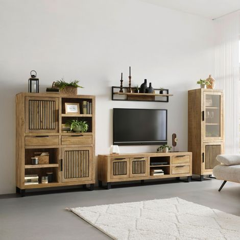 Mömax Highboard Everest Naturfarben/Schwarz (1/5)