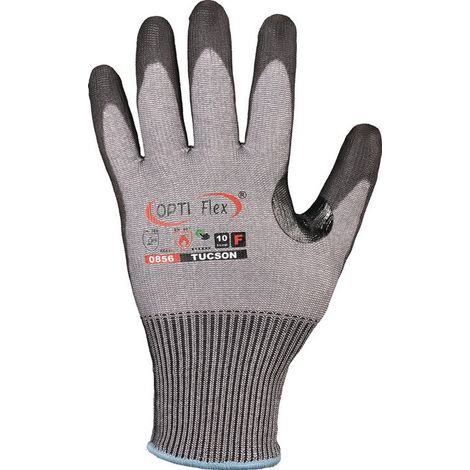 Guantes resistentes a cortes TUCSON Talla 10 gris / negro EN388 / EN420 PSA II OPTIFLEX (Paquete de 6)