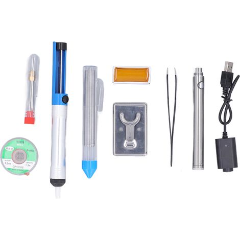 Kit fer à souder portable USB rechargeable 510 batteries lithium pour soudure intérieur extérieur (1/5)