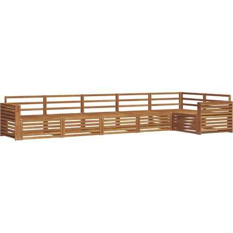 Conjunto de sofás de exterior 6 uds. Natural vidaXL (1/5)