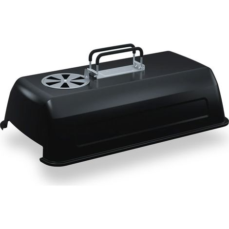 Couvercle noir pour barbecue BioLite FirePit+ – Acier inoxydable émaillé – 56 x 32 x 16 cm – Pour cuisson extérieure rapide et uniforme (1/10)