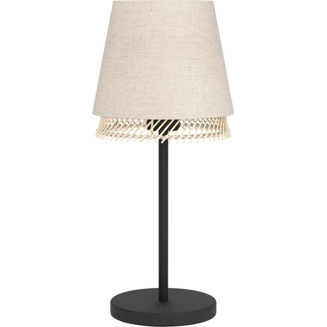 Eglo Tischlampe Tabley schwarz natur 42,5 x 19 cm (1/2)
