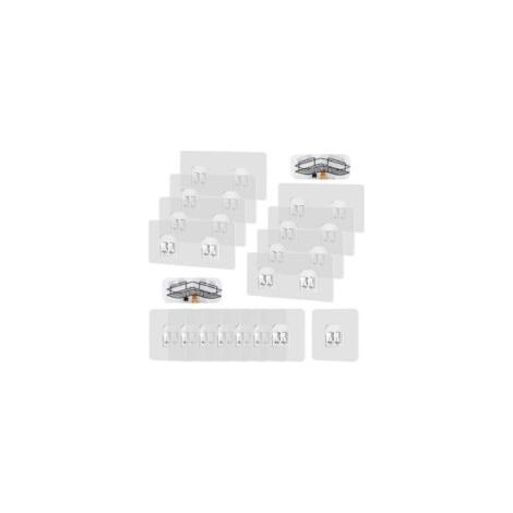 16 Pièces Crochet Adhésif Transparent,Crochet Autocollant Douche,Crochets Mural Sans Percer,Accroche Adhesive Salle De Bain,Accroche Murale Cuisine Waterproof,Crochets Adhesifs Muraux﻿ (1/5)