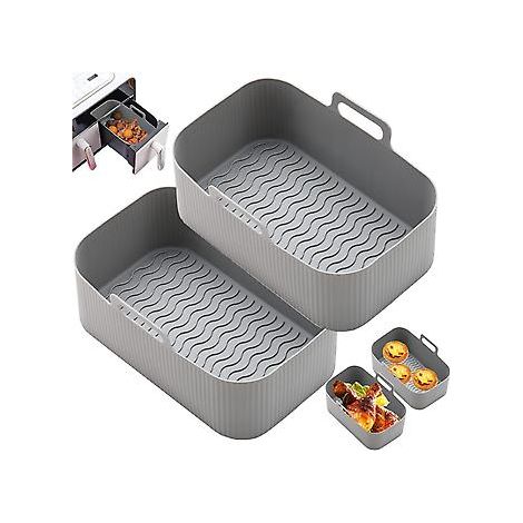 Silikonform für Airfryer – Silikon-Backform für Airfryer – Airfryer-Zubehör – Airfryer-Backformen – Airfryer-Einlage – Rechteckig – Silikon – Backform